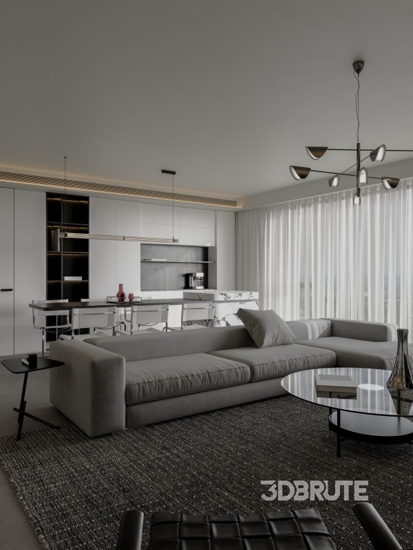 Modern living and dining room Image 3