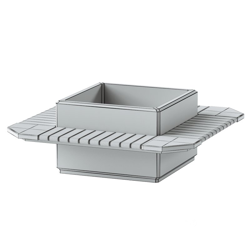 SQUARE PLANTER BENCH 225 Image 4