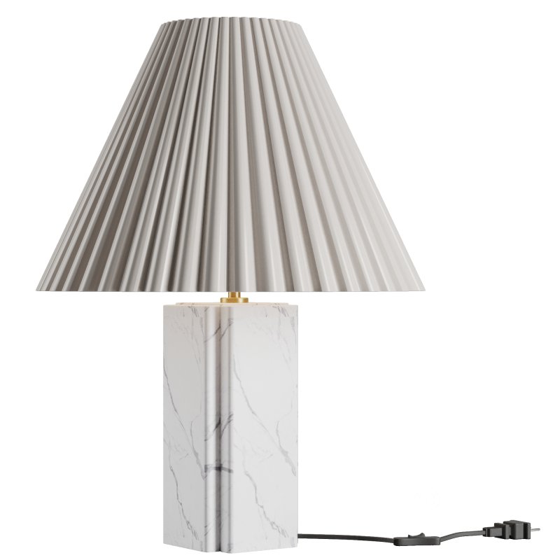 Bianca White Marble Table Lamp Image 3