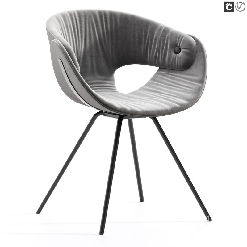 Flat Armchair Soft Upholstered Image 4