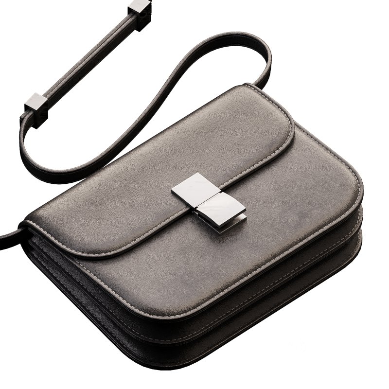 Brown Flap Genuine Leather Square Shoulder Message Bag Image 12