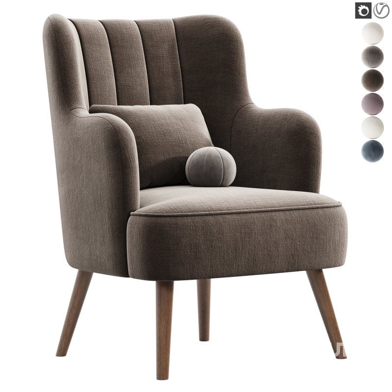Armchair Larney Velvet Image 3