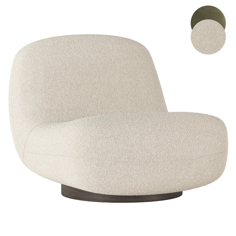 Atheena Boucle Swivel Lounge Chair Image 3