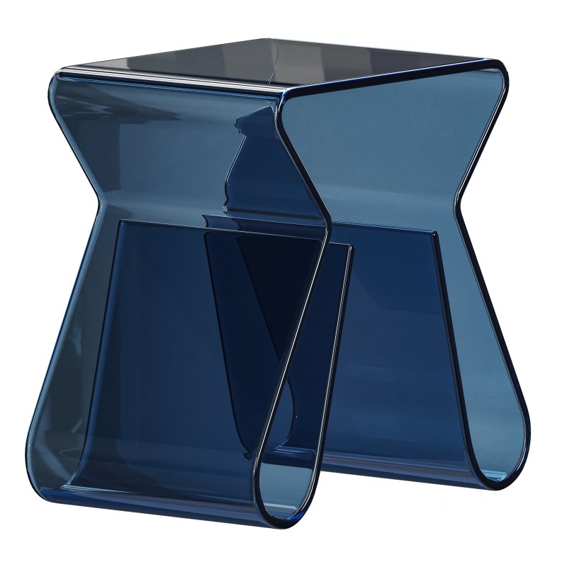 Acrylic Curve Edge Side Table – Minimalist Image 11