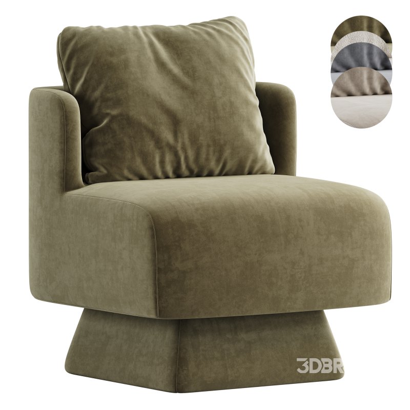Hesta Slipcovered Swivel Barrel Chair Image 5