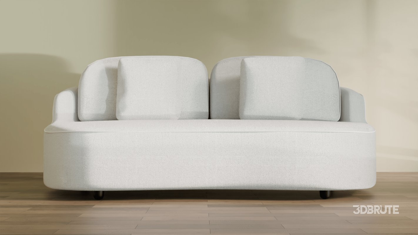 Contemporary Sofa 3D Model Modern Minimalist Design Image 2
