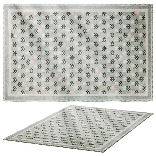 Kids Washable Flower Garden Rug