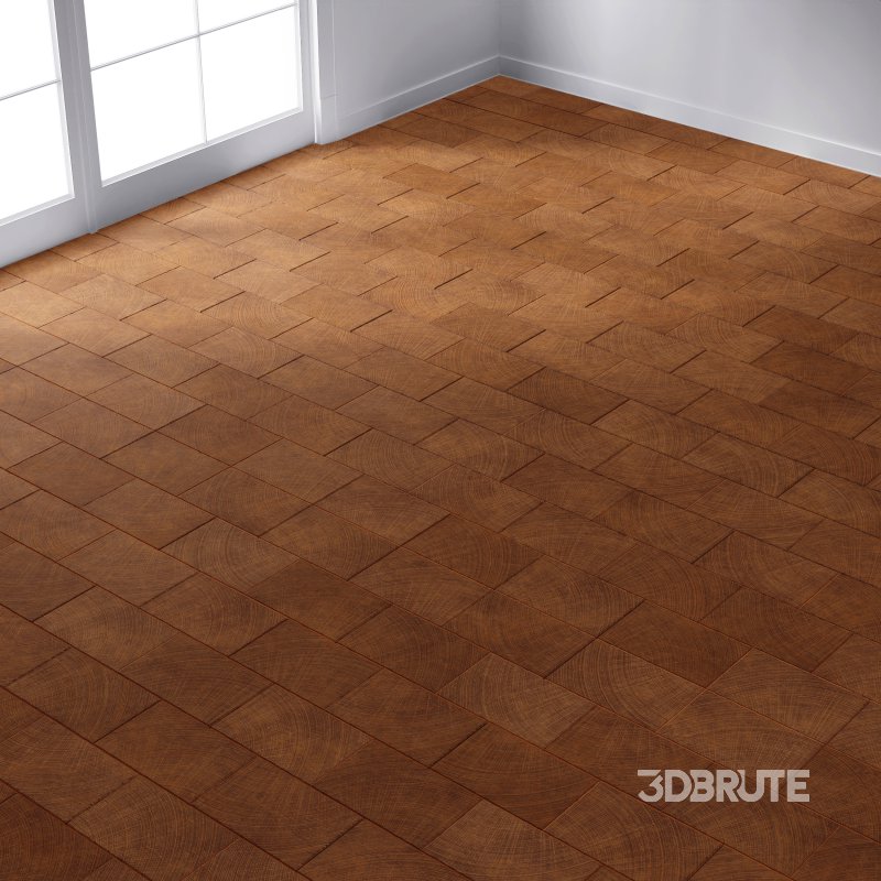 End Grain Wood Floor tile 01 (Seamless) Image 3