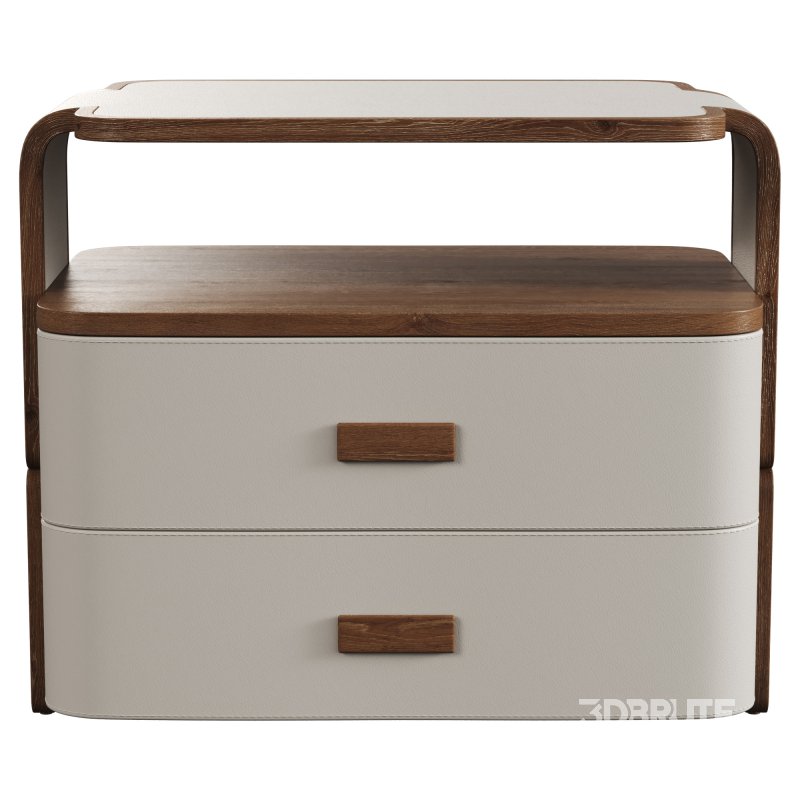 Stylish Wooden Nightstand Image 3
