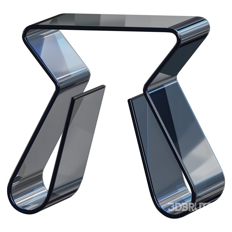 Acrylic Curve Edge Side Table – Minimalist Image 8