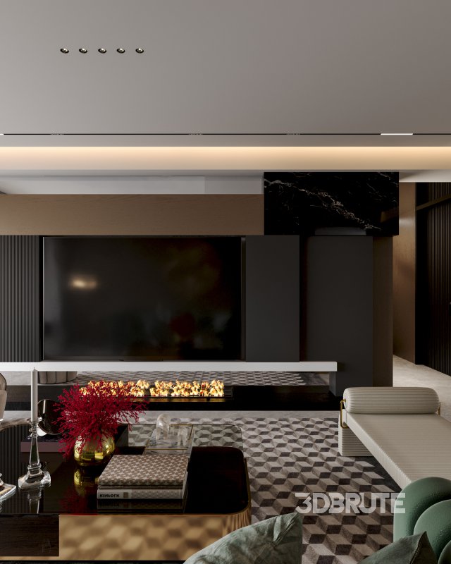 Luxurious living room and dining room Image 3