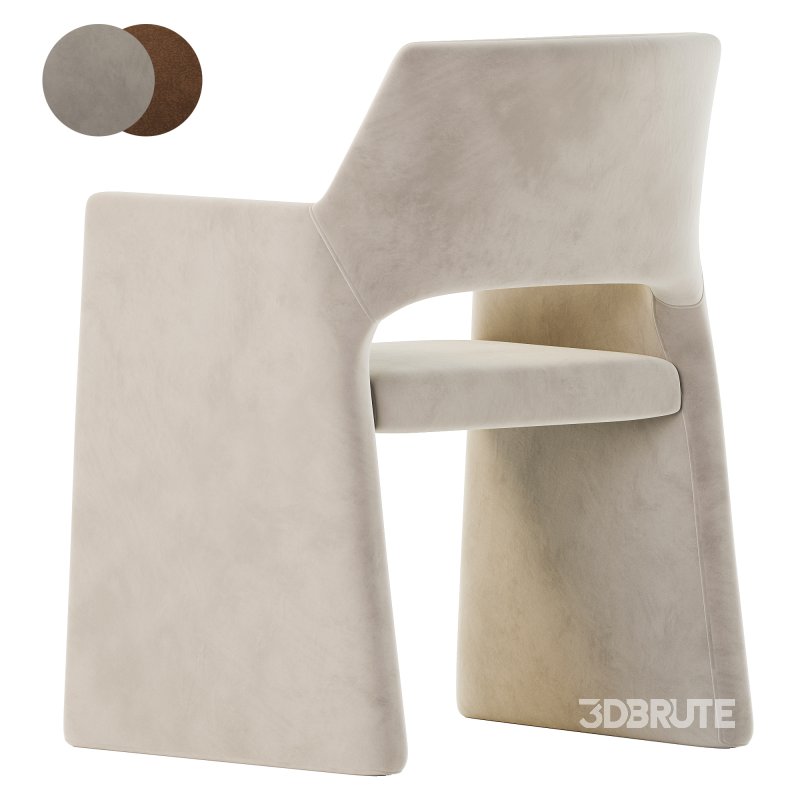 FOLEY FAUX MOHAIR GREY DINING ARMCHAIR Image 2