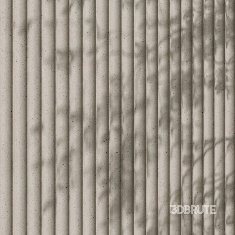 Fluted plaster 01 (Seamless) Image 3