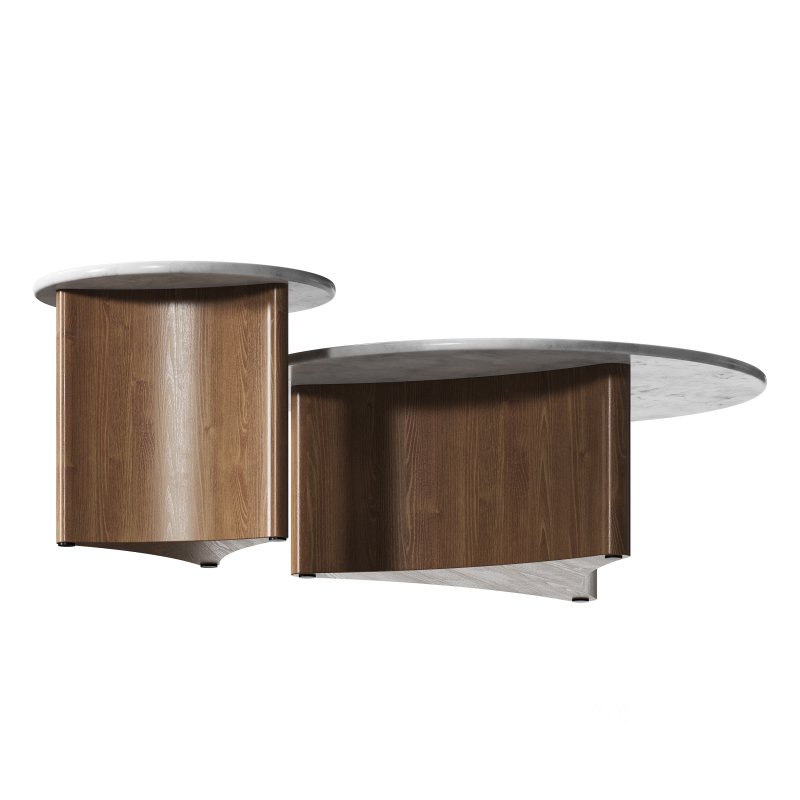 Zafar Nested Marble Coffee Table Image 2