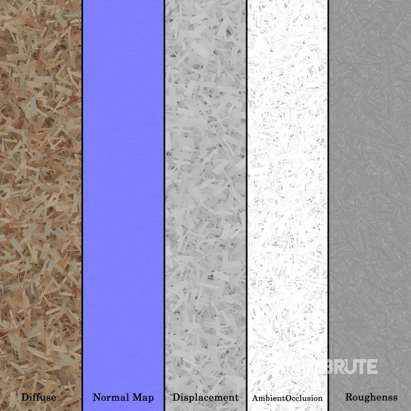 Wood OSB-particle board-chipboard (seamless) Image 6