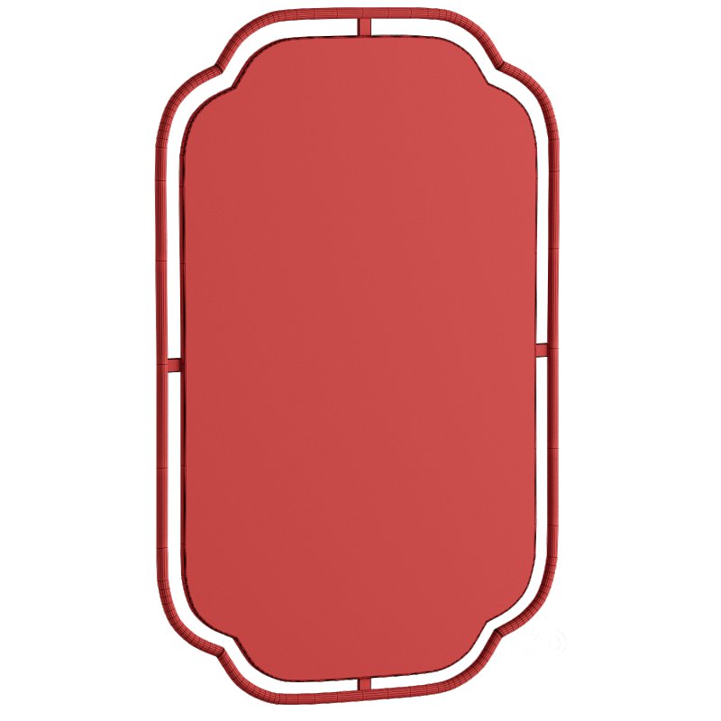 Amy Hollywood Regency Gold Metal Frame Wall Mirror Image 2