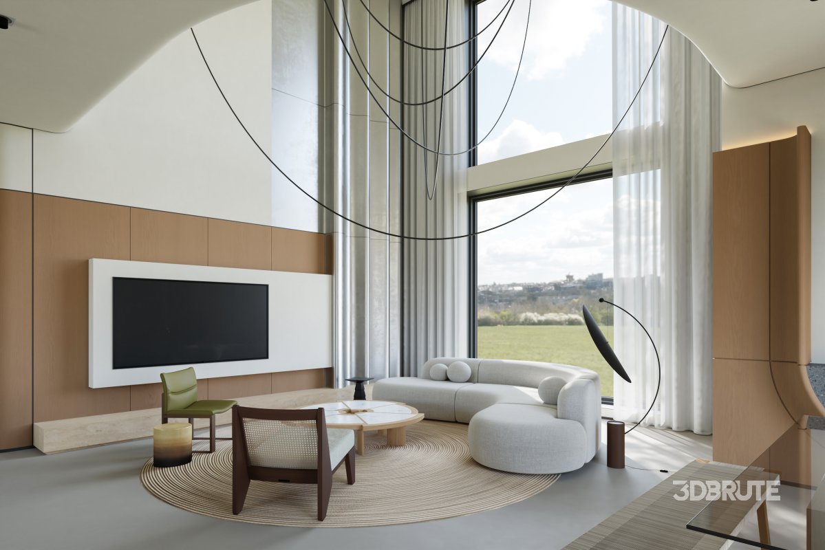 Villa living room and dining room Image 3