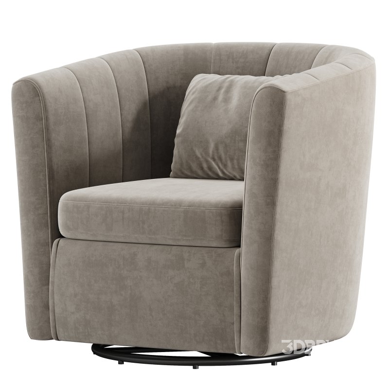 Ashworth Upholstered Swivel Barrel Chair Image 5