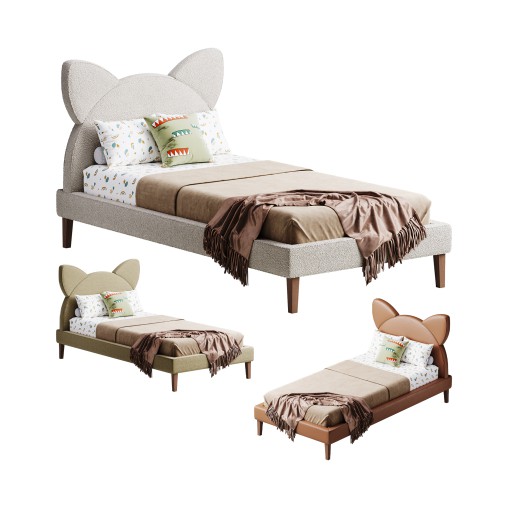Children single bed beige Kitty