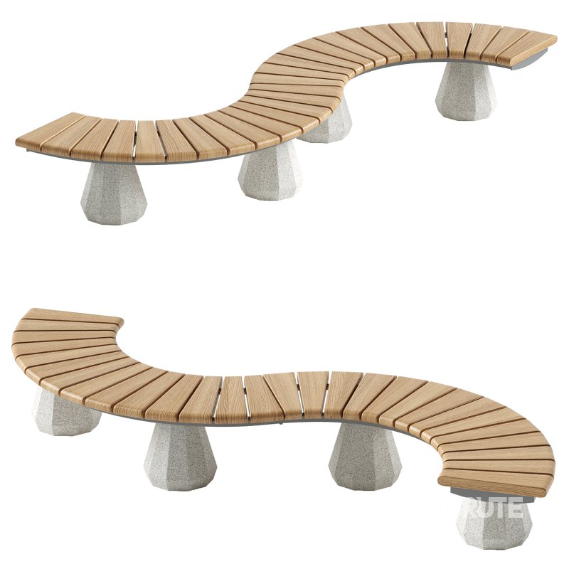 CONCRETE MODULAR BENCH 156 Image 1