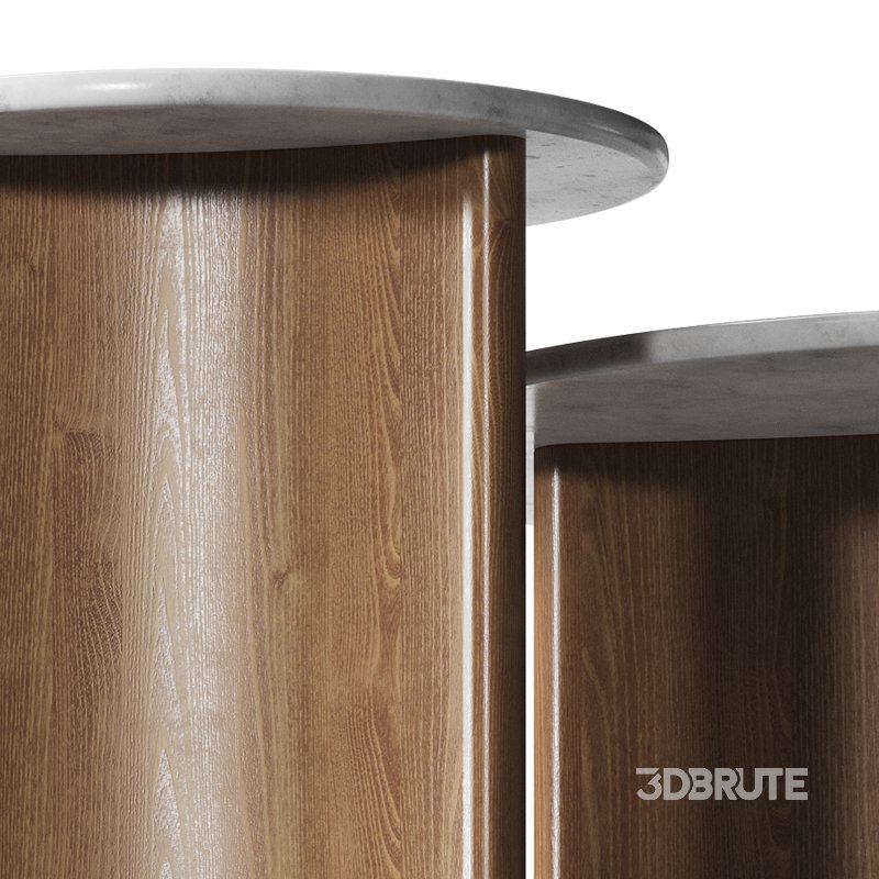 Zafar Nested Marble Coffee Table Image 10