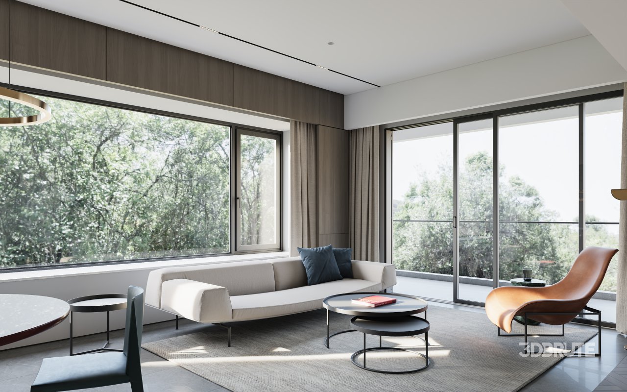 Modern living and dining room Image 2