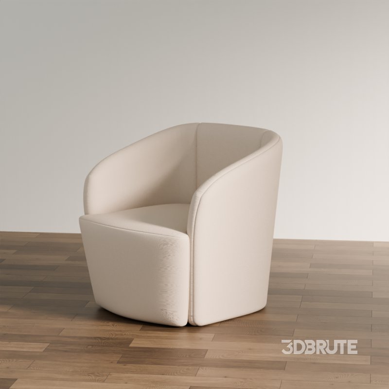 Modern Curved Lounge Chair Image 2