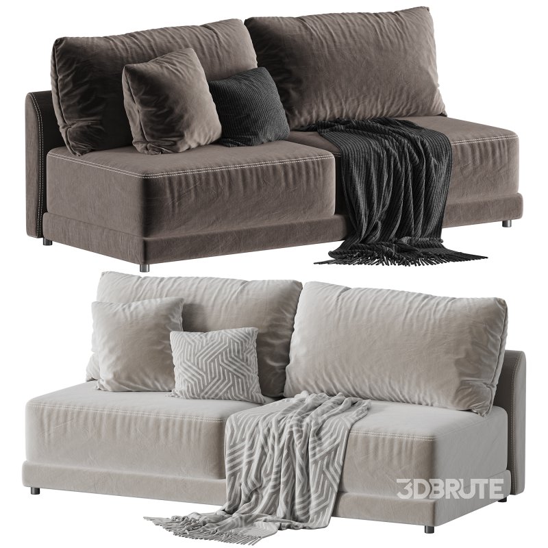 Gather Deep Armless Loveseat Image 2