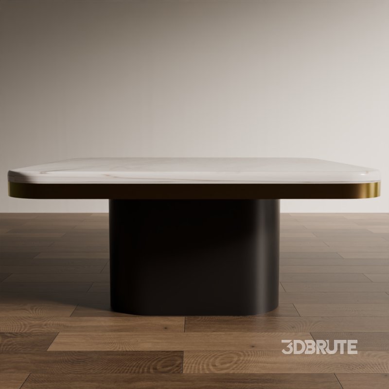 Modern Marble Square Coffee Table Image 2