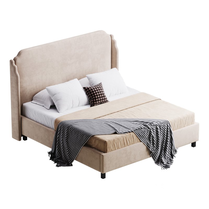 Aurora Wingback Blush Bed Image 6