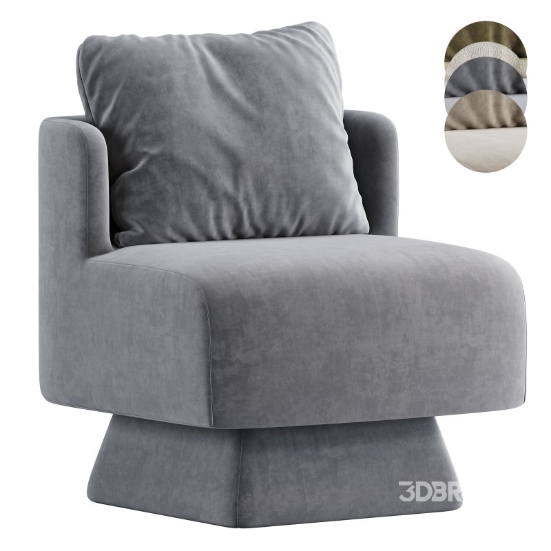 Hesta Slipcovered Swivel Barrel Chair Image 2