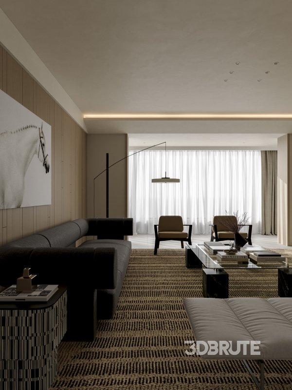 Modern living and dining room Image 2