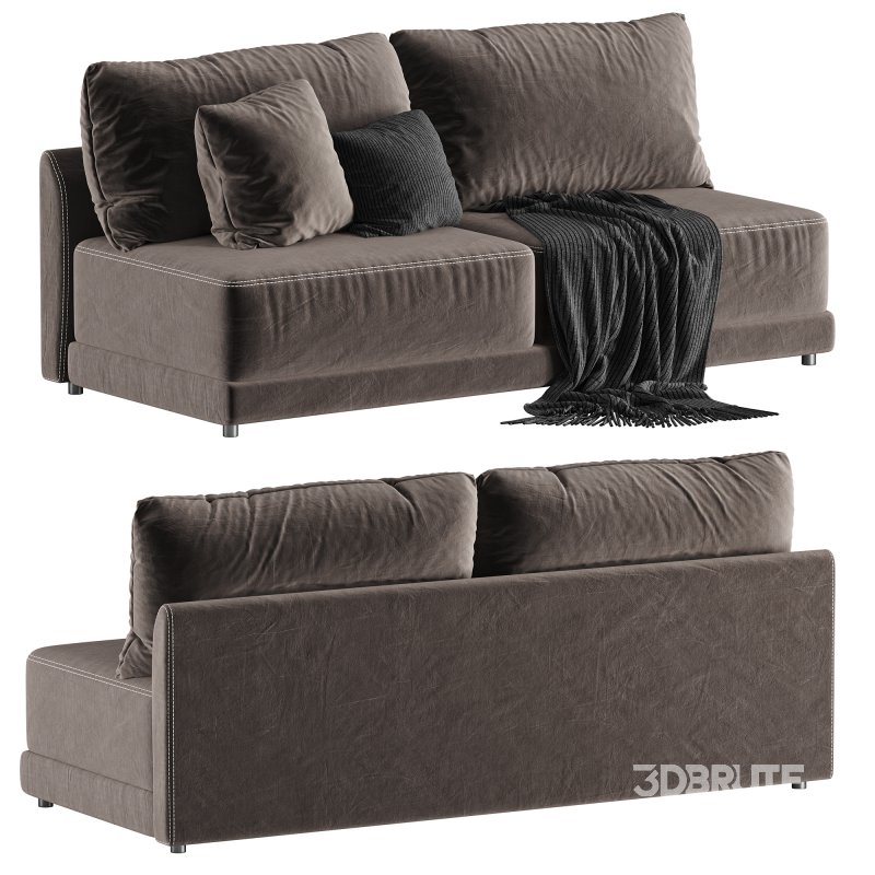 Gather Deep Armless Loveseat Image 4
