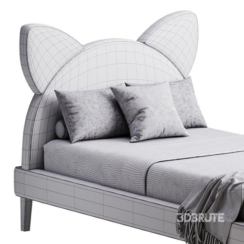 Children single bed beige Kitty Image 15