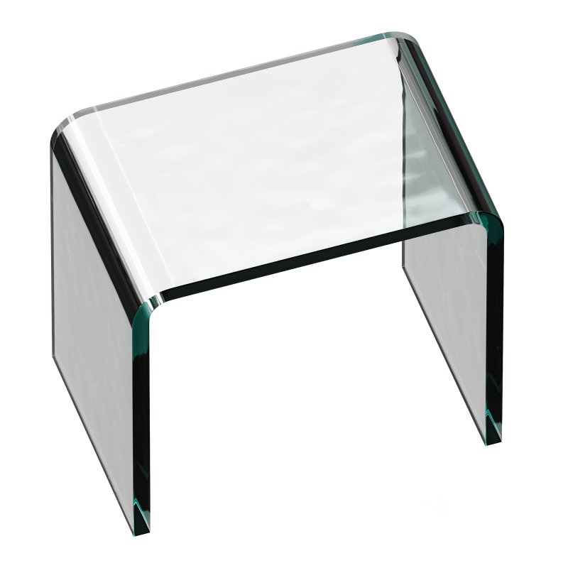 Minimalist Acrylic Side Table – Ottoman Image 3