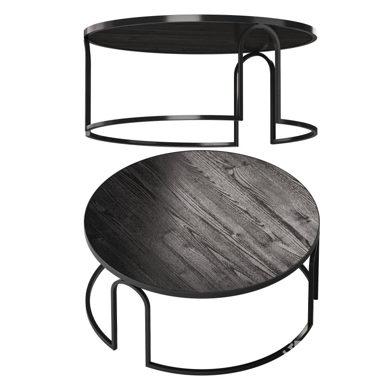 Hardin Oak Coffee Table – Full Black Image 9