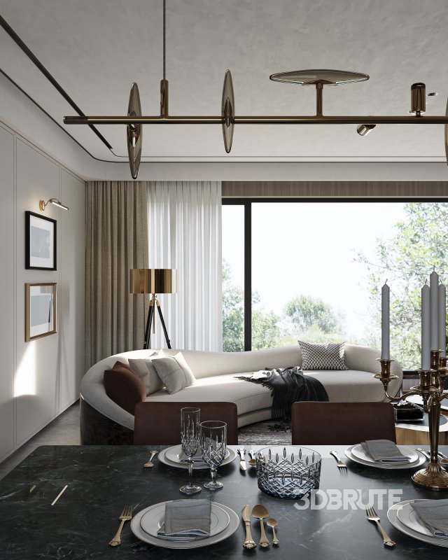 Modern living and dining room Image 6