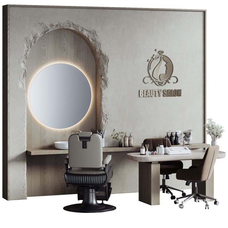 Barber and Manicure area in beauty salon 08 Image 4