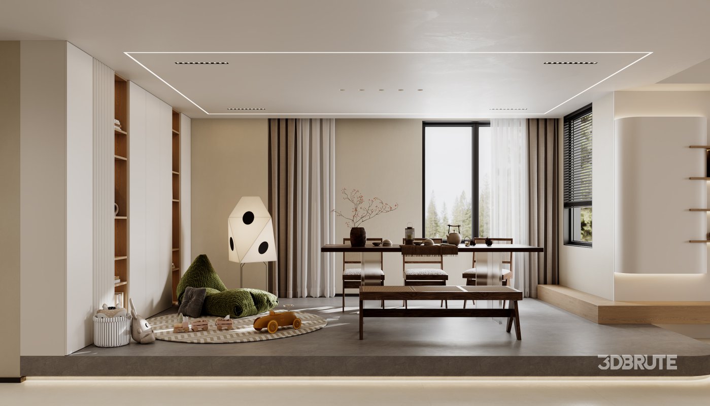 Modern living and dining room Image 3
