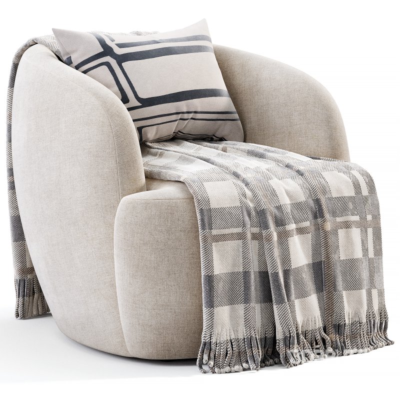 GWYNETH IVORY BOUCLE ACCENT CHAIR BY GOOP Image 2