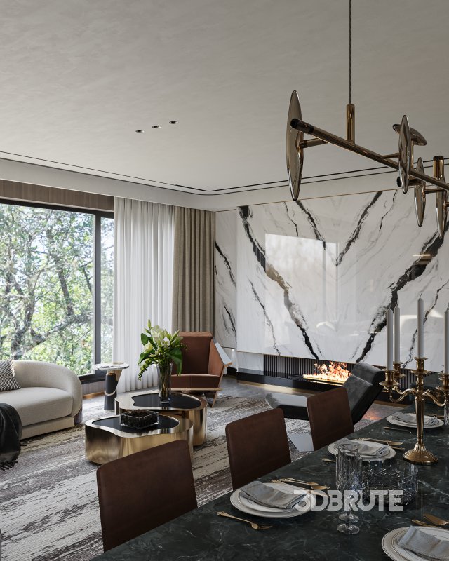 Modern living and dining room Image 5