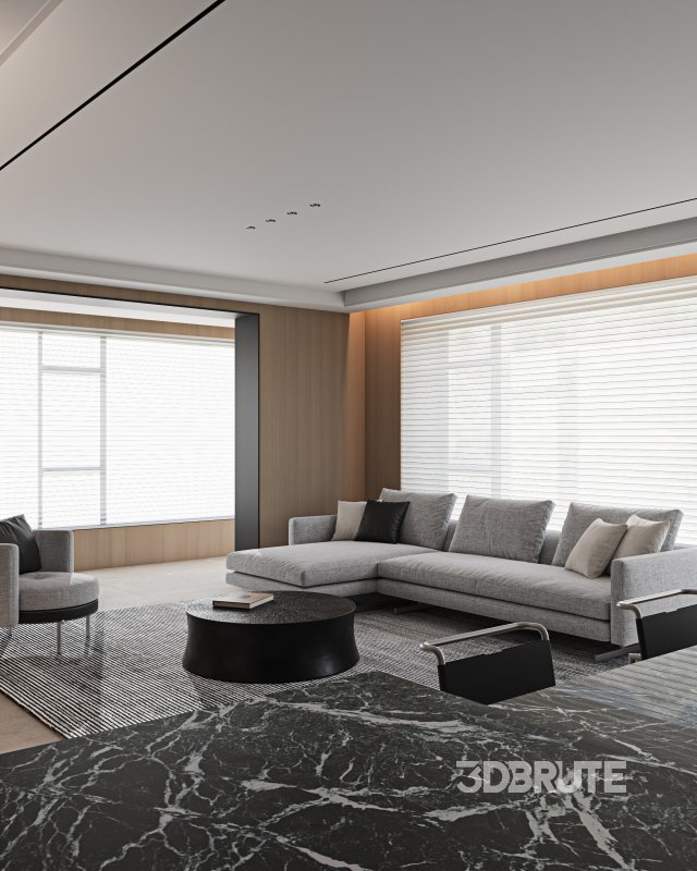 Modern living and dining room Image 2