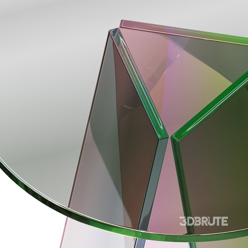 Iridescent Acrylic Side Table Image 8