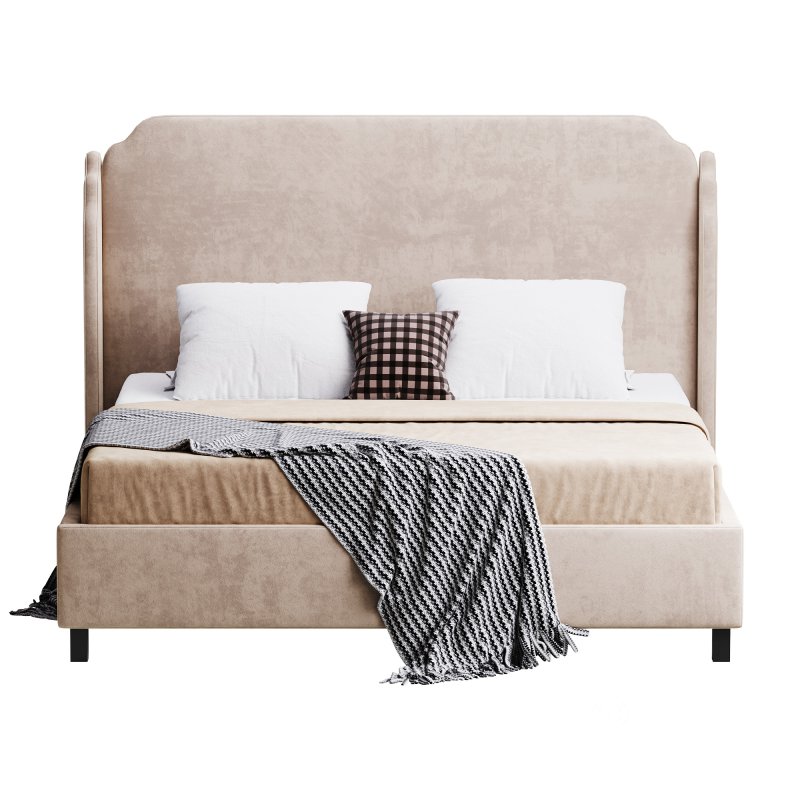 Aurora Wingback Blush Bed Image 4