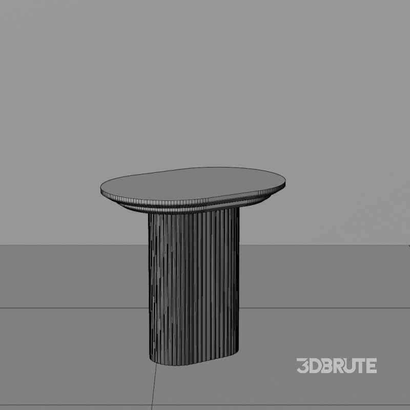 Modern Round Fluted Coffee Table Image 5