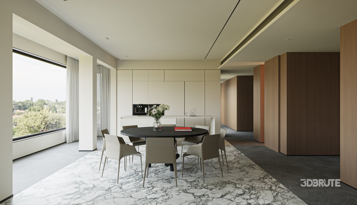 Modern living and dining room Image 1