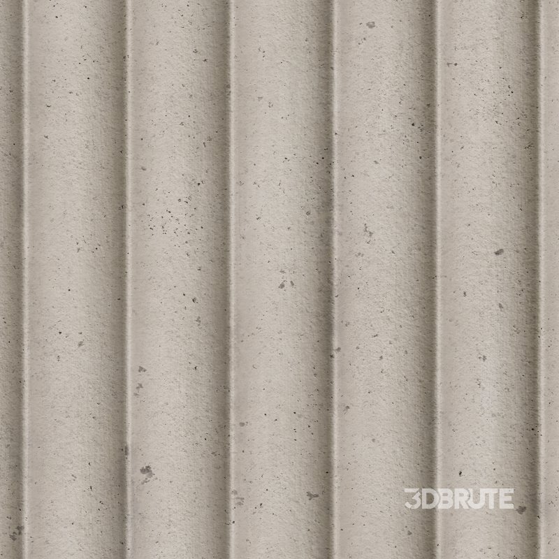 Fluted plaster 01 (Seamless) Image 2