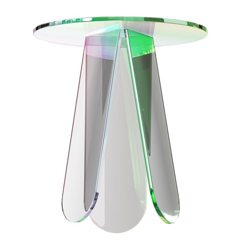 Iridescent Acrylic Side Table Image 4