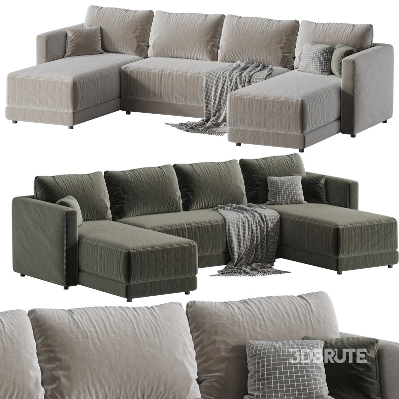 Gather Deep Bench Sectional Sofa Image 2