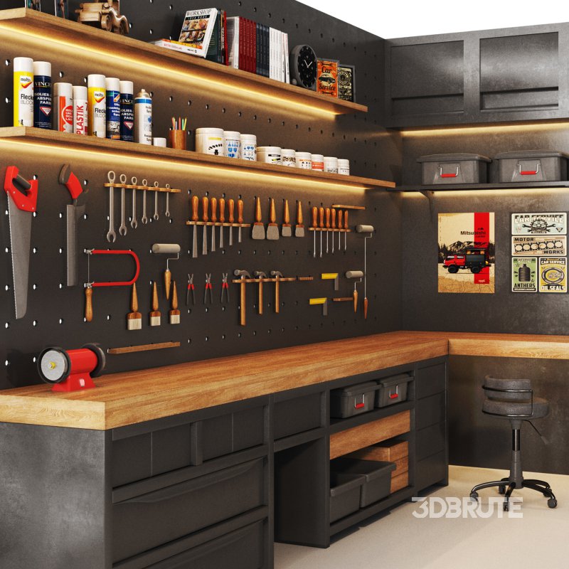 workshop 02 Garage tools workstation Image 3